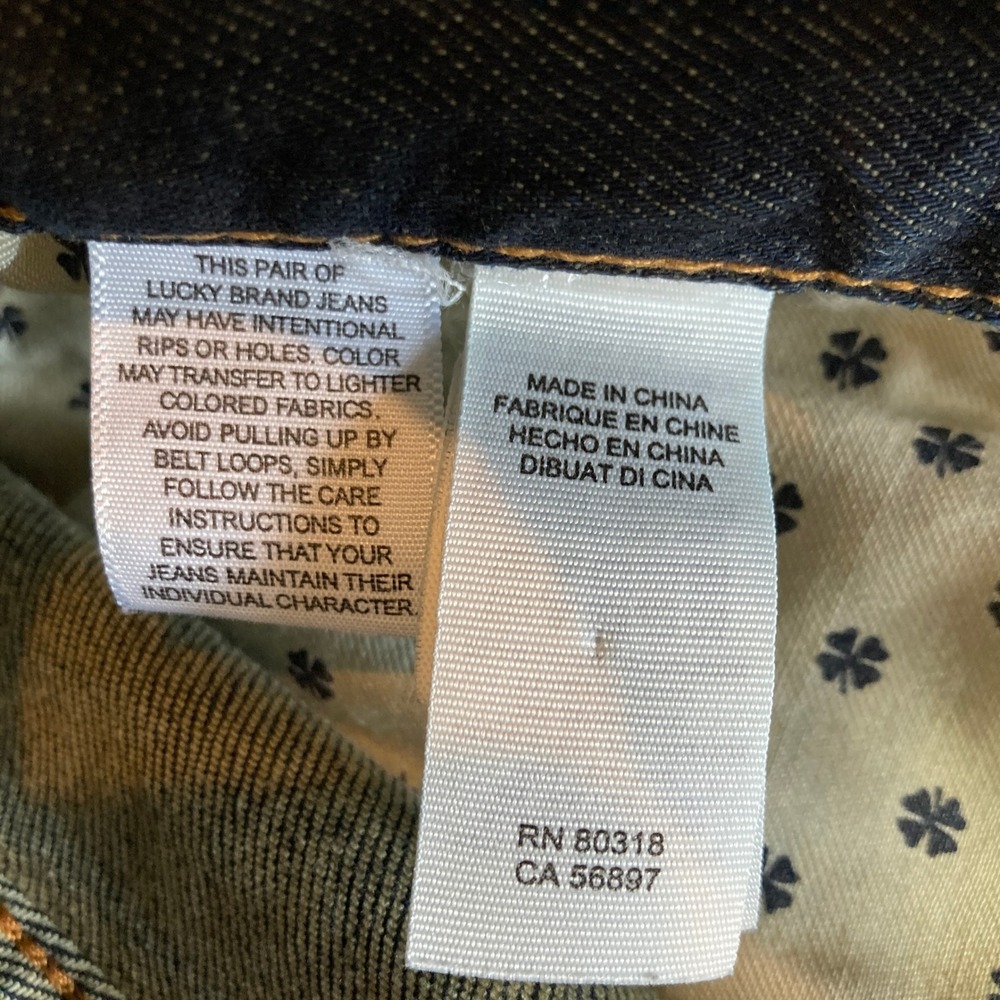 Lucky Brand Jeans Mens 38x30 221 Original Straight Dark Wash 7M11995 Classic - Picture 14 of 15